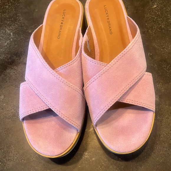 Lucky Brand Women's Vebony Platform Slide Sandal Platform, lavender Size 8M - Picture 3 of 8